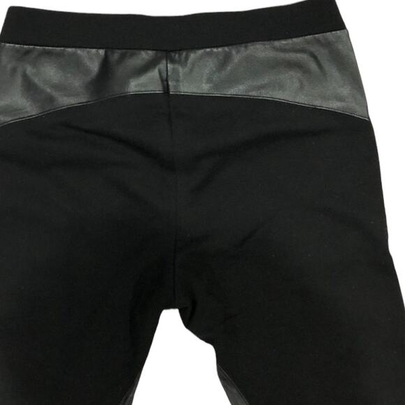 Victoria's Secret Black Faux Leather Panel Skinny Ponte Moto Leggings Size XS - Picture 5 of 7